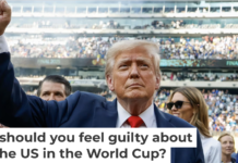 President Donald Trump appears at a FIFA Club World Cup 2025 match at New Jersey’s MetLife Stadium on July 13, 2025, with FIFA president Gianni Infantino standing to the right. Eva Marie Uzcategui/FIFA via Getty Images